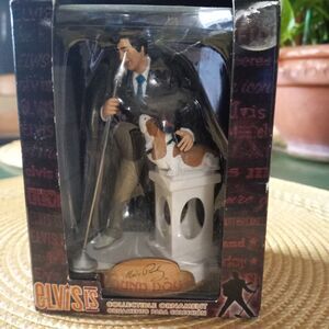 Vintage Estate 2004 Elvis Presley Hound Dog Trevco Christmas Ornament 4.5"